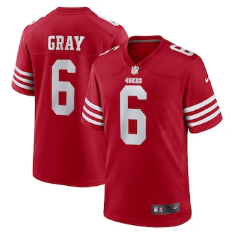 mens nike danny gray scarlet san francisco 49ers game player